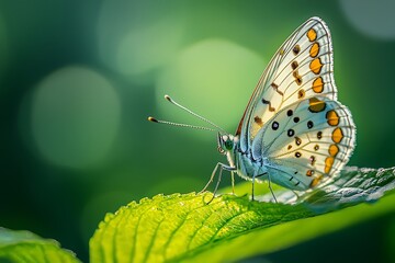 Obraz premium Nature Photography Butterfly on Plant High Resolution Picture