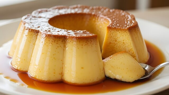 Latin American flan caramel custard wobble golden syrup baked cream jiggle seduction dessert classic