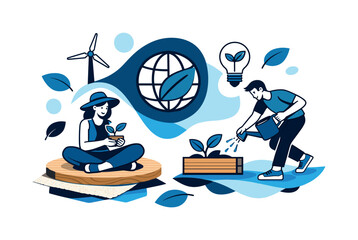 Image Generation. Inspirational eco design trend. Natural materials like wood, paper, and fabric merge into a