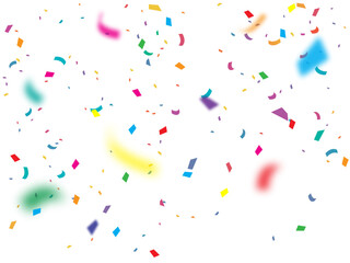 Festive Rainbow Confetti Background, Birthday Celebration Confetti Decoration, Vibrant Multicolor Confetti Pieces