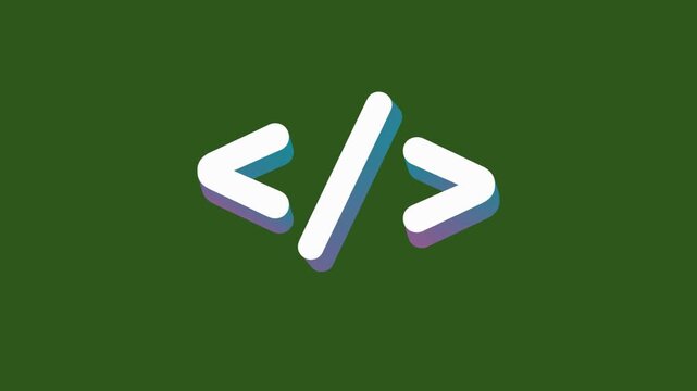 Animation of Programming Symbols With Bold Gradients