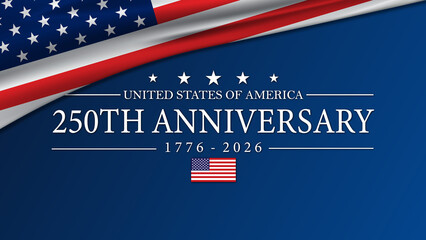 USA 250 Anniversary Background Flag © MH