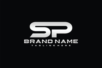 monogram letter SP logo