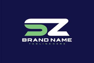 monogram initials letter SZ logo