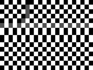 Fototapeta premium Optical illusion featuring a checkerboard pattern with wavy lines present