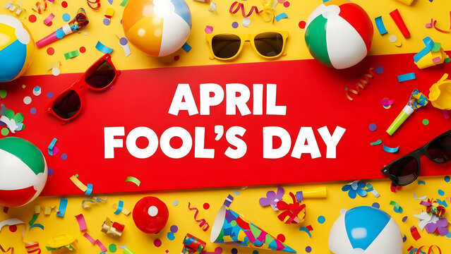 Vibrant april fools day celebration background