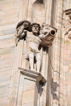 Details of the facade of Milan Cathedral - Italy
