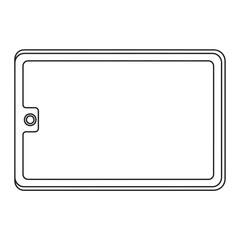Naklejka premium Simple Black and White Clipboard Illustration.