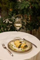 Christmas eve dinner food on the table - Lithuania - Christian catholic.