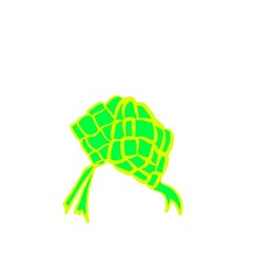 Simple ketupat image illustration that can be used for Ramadan month designs