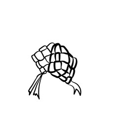 Simple ketupat image illustration that can be used for Ramadan month designs