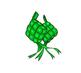 Simple ketupat image illustration that can be used for Ramadan month designs