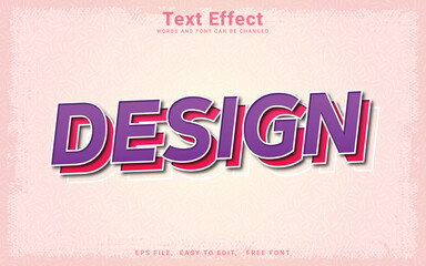 Design text effect, 3D Editable vintage retro text effect in Illustrator
