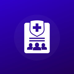 Obraz premium medical family insurance vector icon