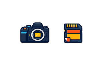 Camera and SD card icons