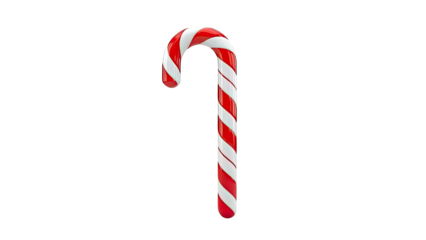 Red and White Striped Candy Cane