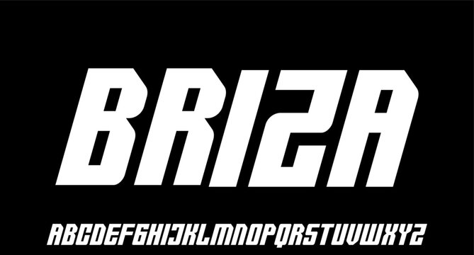 briza luxury italic modern font alphabetical vector set	
