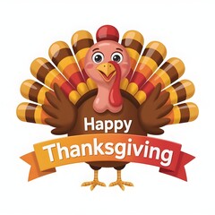 Festive Feathers: A Cartoon Celebration of Thanks