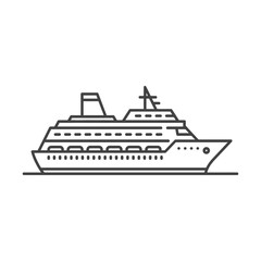 Fototapeta premium Ship Icon flat vector design
