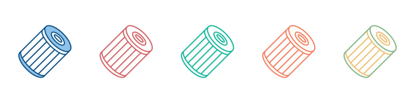 Oil Filter Icon Set Multiple Style Collection 
