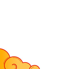 Obraz premium Chinese New Year Cloud Corner Border