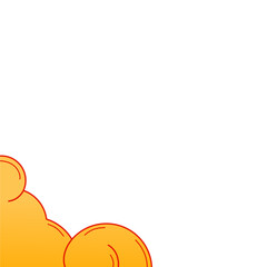 Fototapeta premium Chinese New Year Cloud Corner Border