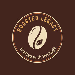 Coffee Bean Logo Design Element.