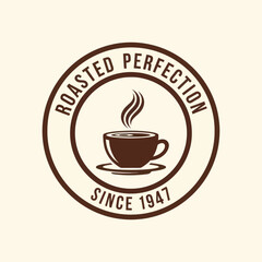 Obraz premium Coffee Cup Logo Design with Steam.