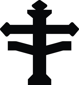tuareg cross silhouette vector illustration on transparent background