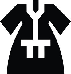 Obraz premium korean hanbok silhouette vector illustration on transparent background