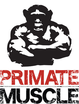 Powerful Monkey Gym Logo Design for Sports and Weightlifting