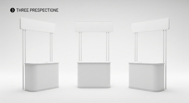 Modern trade show booths for business exhibitions and marketing events
