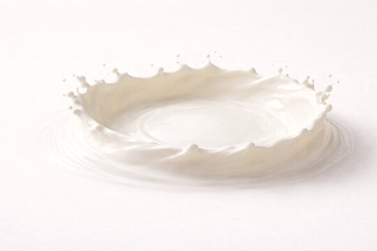 Yogurt Impact Splash Crater Bowl on Warm White