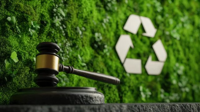 Footage A simple of a gavel resting on a wooden table, great for use in legal or educational contexts