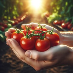 tomatoes in a hand
