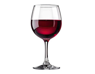 A clear glass filled with rich crimson liquid, set against a stark black background (1)