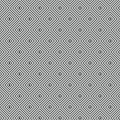 Fototapeta premium A seamless black and white geometric pattern of diamond shapes with intricate lines