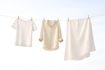 clothes hanging on a clothesline