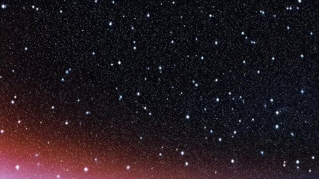 Abstract Cosmic Scene with Starry Sky, Cosmic scene with starry sky and colorful gradient