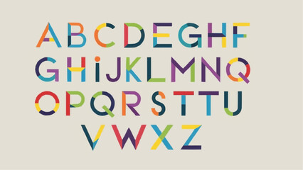 Colorful alphabet letters arranged in a playful and artistic formation showcasing diverse hues and font styles