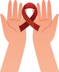 Red Ribbon Symbol for AIDS Awareness