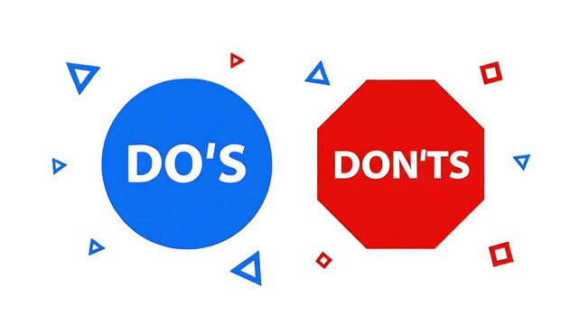 Do's and don'ts speech bubbles animation
