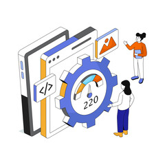 Modern design illustration of web speed optimization 