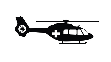 Emergency medical helicopter symbol for swift aerial patient transport and rescue services Vector