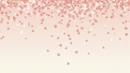 A delicate and romantic background of softly falling hearts. Ideal for Valentine's Day, celebrations, or expressing love and affection in designs.