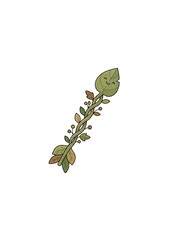 Nature Leaf Arrow Made of Green Vine Illustration