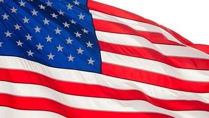 Obraz premium Waving american flag close up with stars and stripes