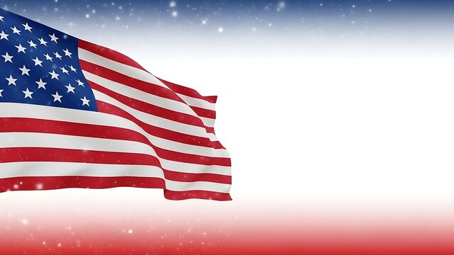 Waving american flag with patriotic background