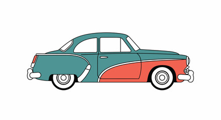 Obraz premium retro car vector illustration