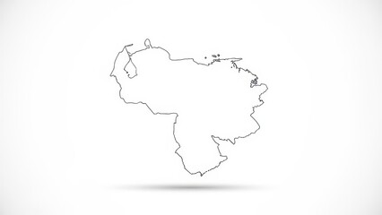 Floating Continent Silhouette in Minimal Sketch.